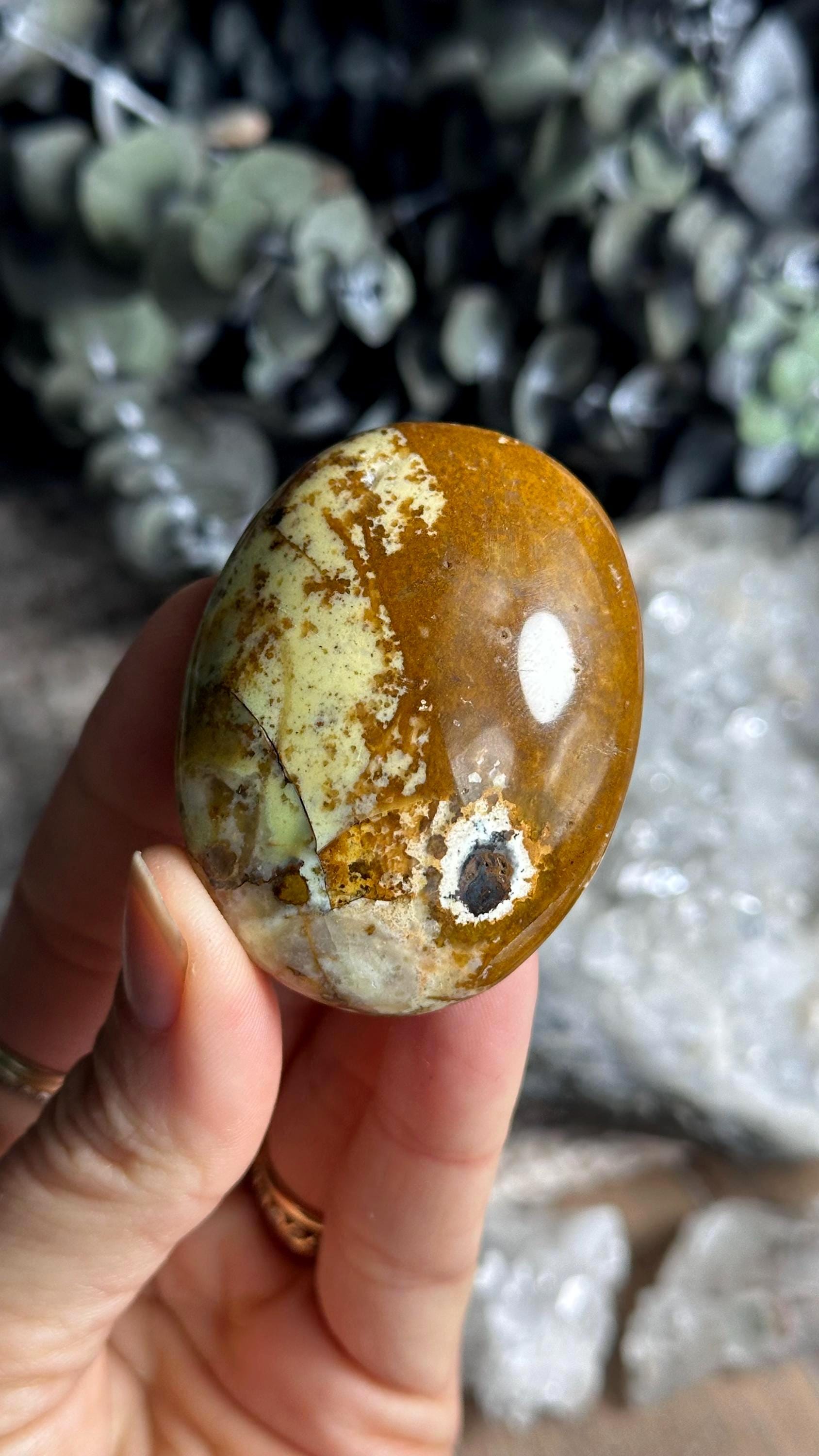 Green Opal Palmstone, Palm Stone