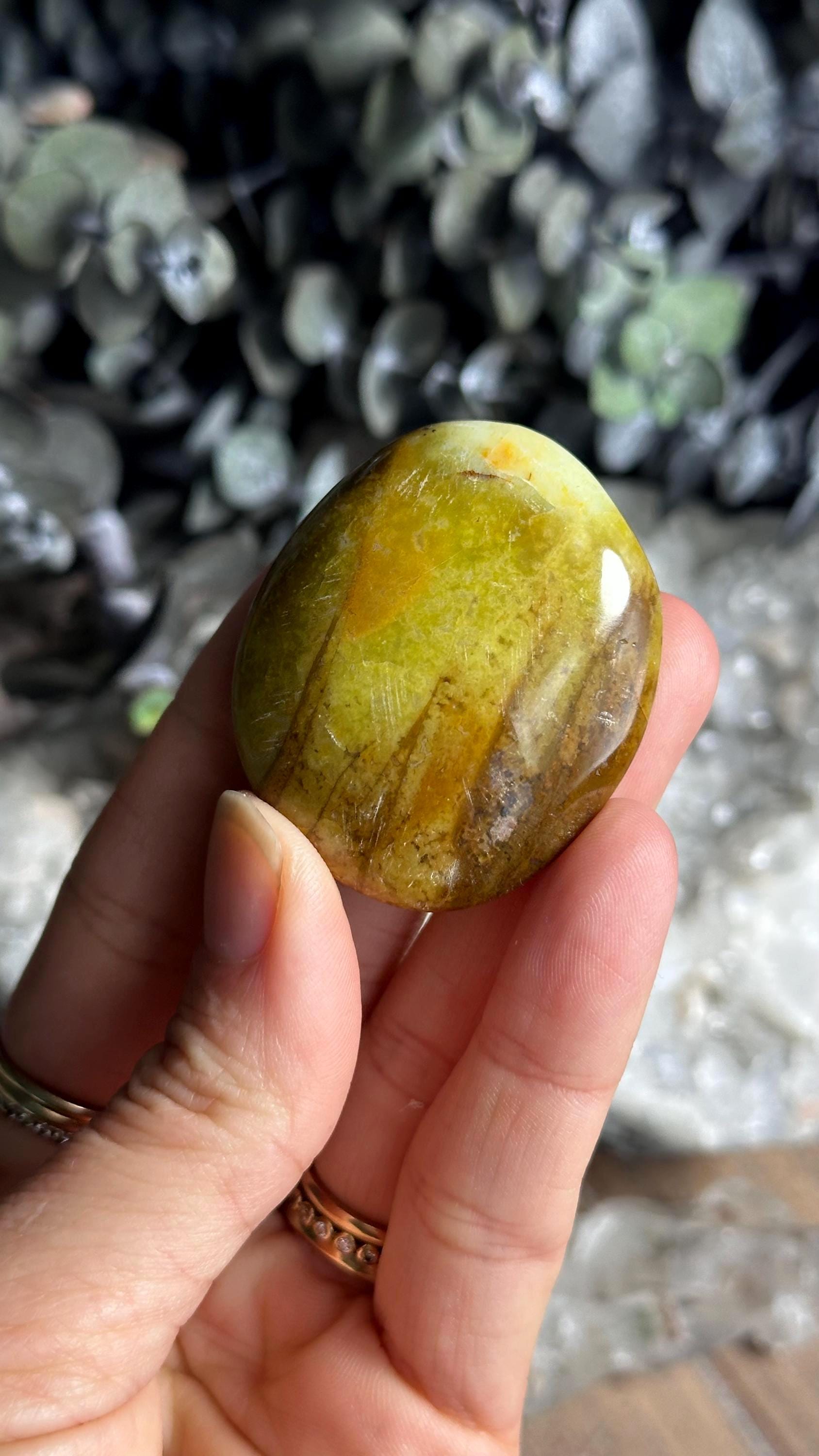 Green Opal Palmstone, Palm Stone