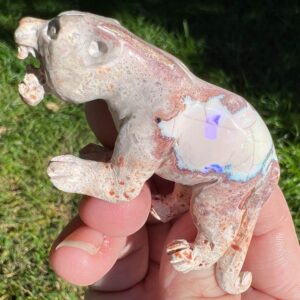 Jaguar Opal Carving, Panther Figurine, Crystal Jaguar, Mountain Lion, Lioness, Mexican Matrix Opal, Birthday Gift For Cougar, Cat Decor #2