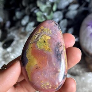 Pink Andean Opal Palm Stone