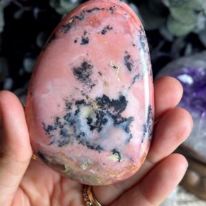 Pink Andean Opal Palm Stone
