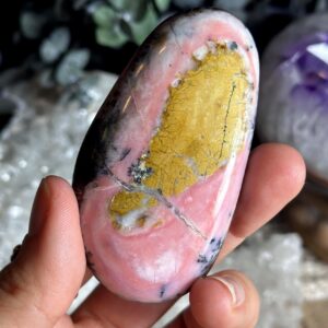 Pink Andean Opal Palm Stone