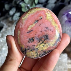 Pink Andean Opal Palm Stone