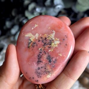 Pink Andean Opal Palm Stone