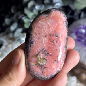 Pink Andean Opal Palm Stone