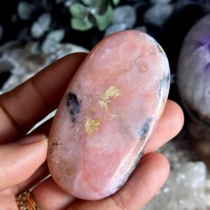 Pink Andean Opal Palm Stone