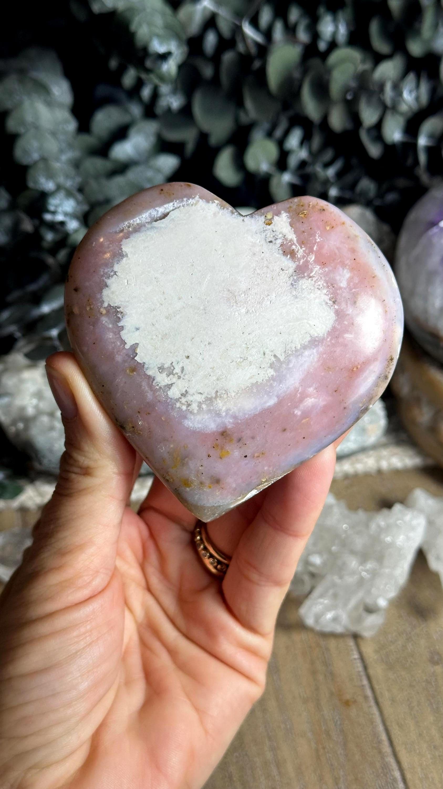 Pink Opal Heart