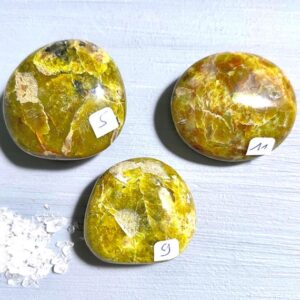 Pistachio Opal Palm Stone | Polished Green Madagascar Pebble
