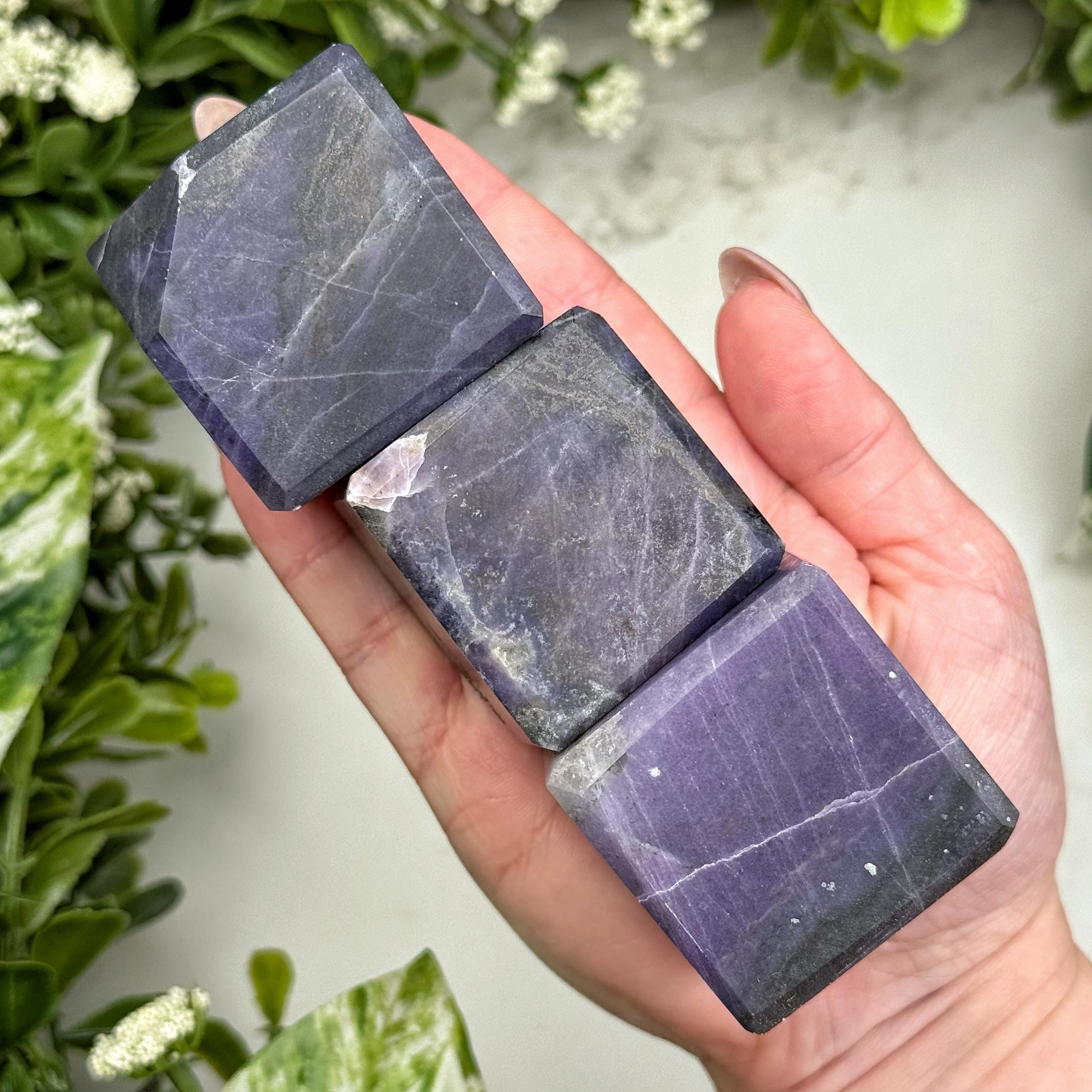 Purple Opal Cube | 180g | - No. 901 (polished Crystal Carving, Crown Chakra, Balance)