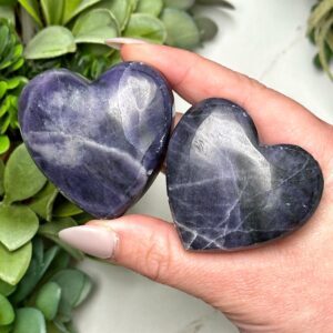 Purple Opal Heart | 2-3 Oz | - No. 202 (polished Crystal Carving, Crown Chakra, Healing Stone, Balance)