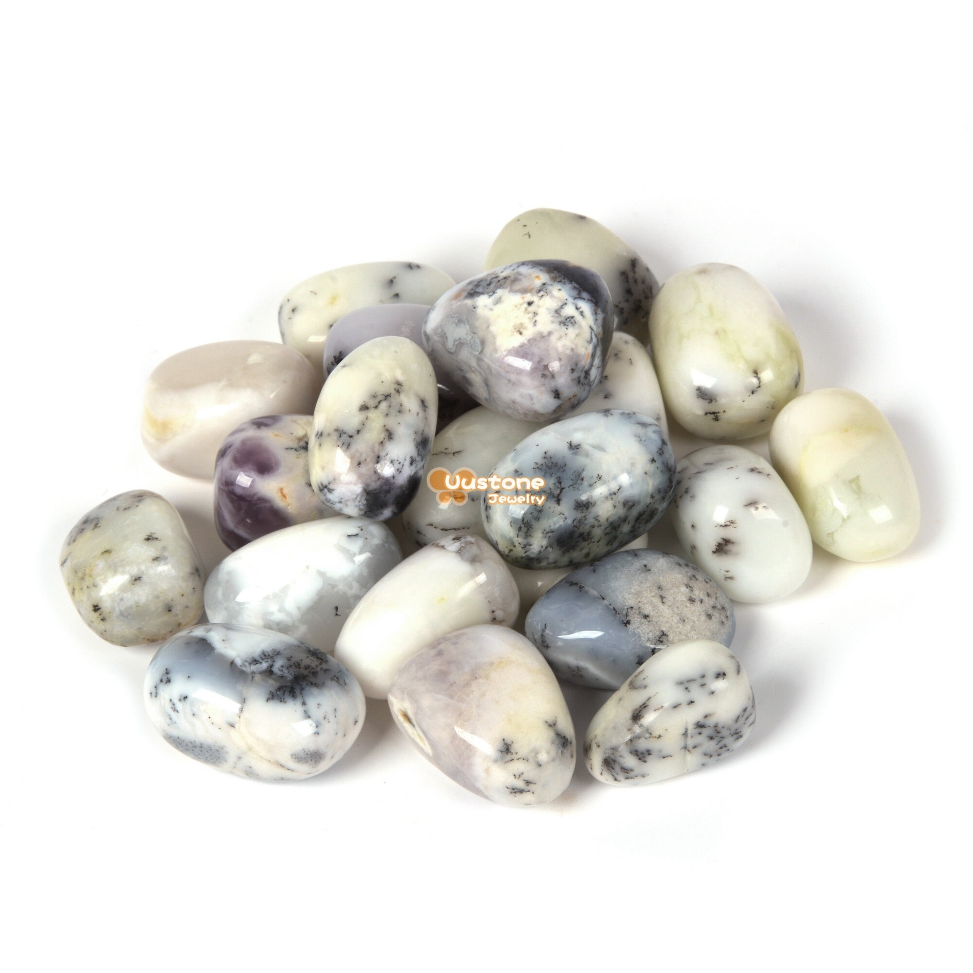 1/2lb White Opal Tumbled Stone Specimen Collection Pocket Worry Healing Crystal Reiki