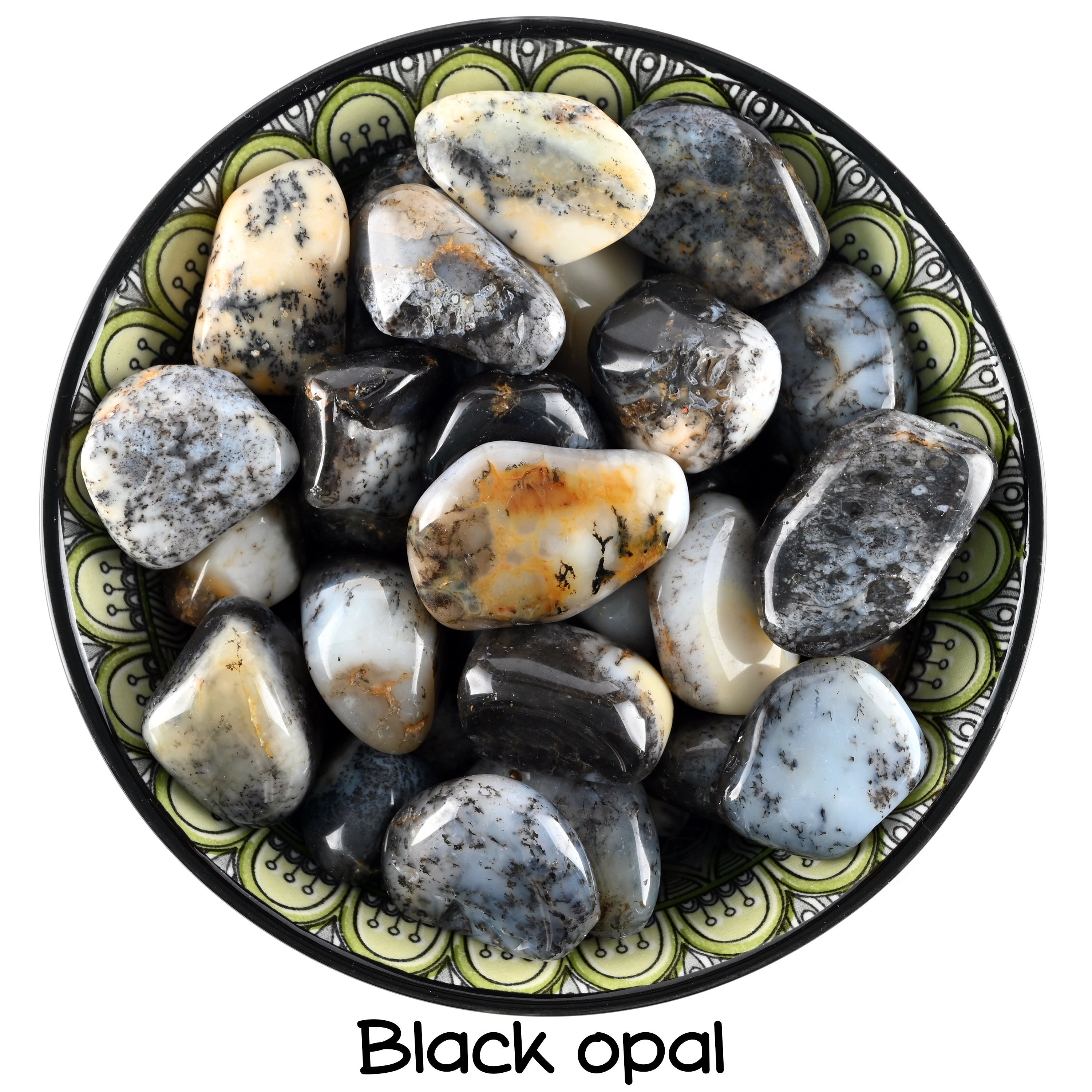 Black Opal Tumbled Stone, Dark Mystery Crystal, Protection And Altar Ritual Healing Gem