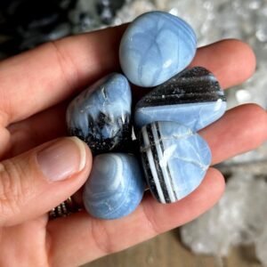 Tumbled Blue Owyhee Opal , Pocket Stone