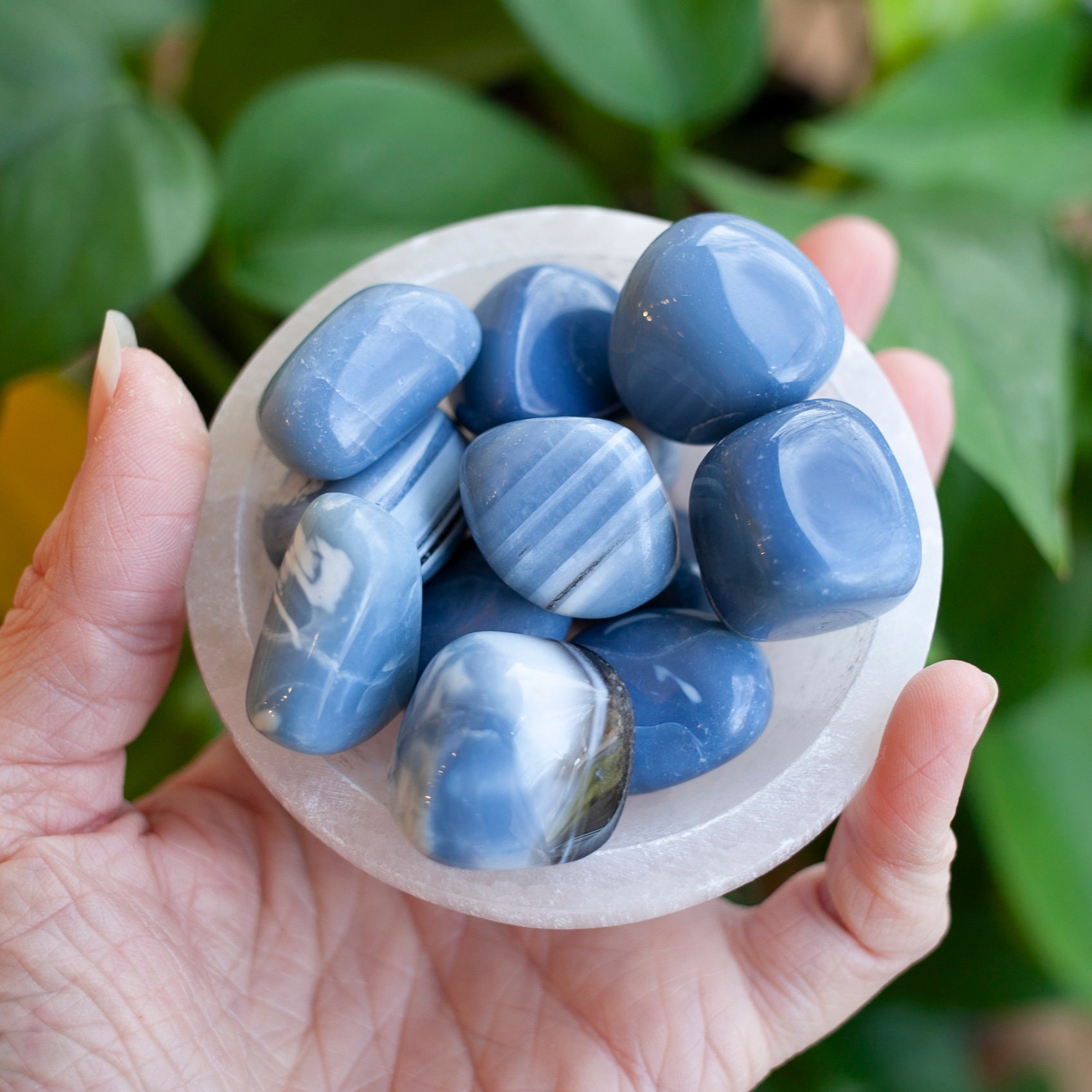 Blue Owyhee Opal Stone, Blue Opal Stone, Tumble, Sky Blue Opal Stone