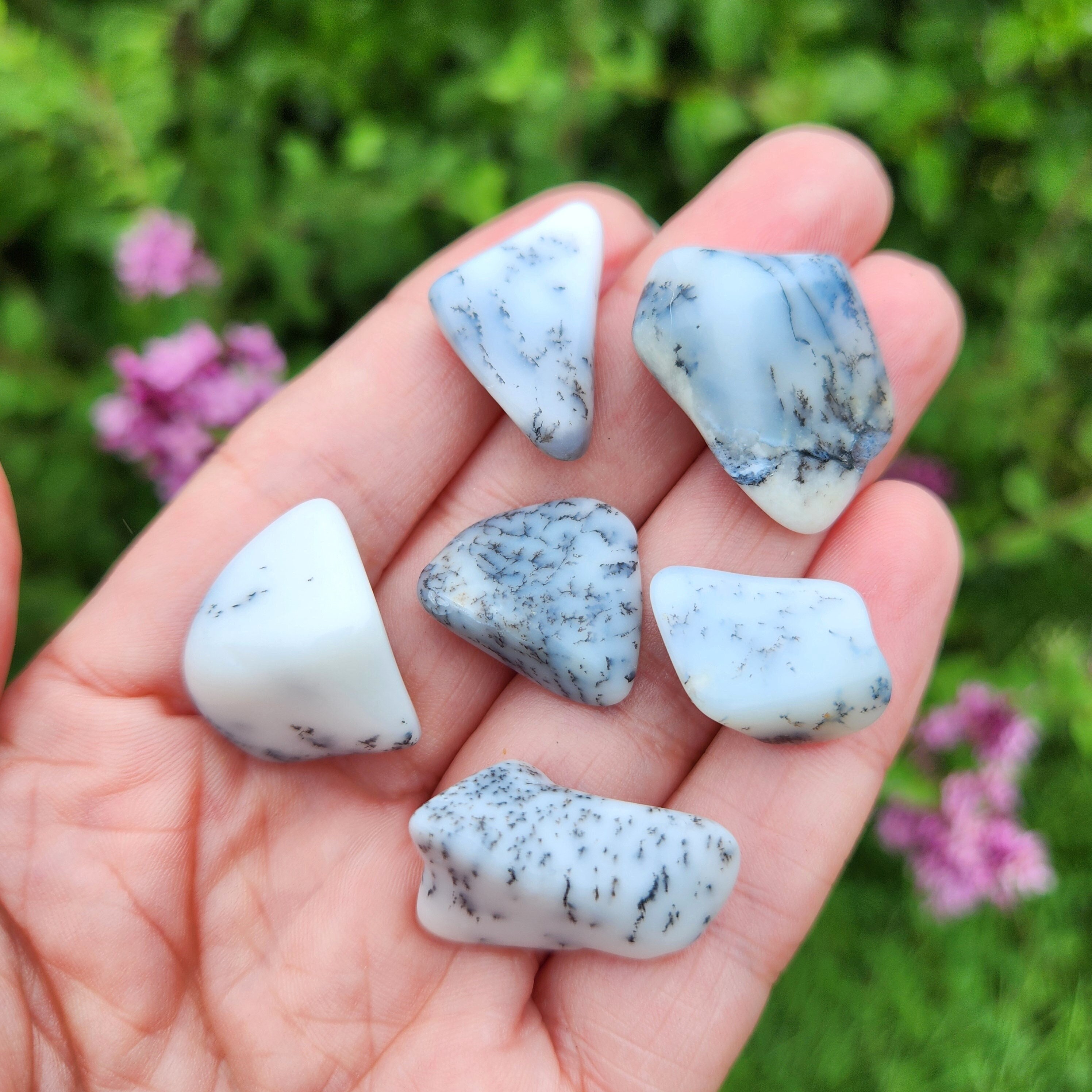 Dendritic Opal Crystal - Tumbled Opal - Dendritic Opal Stone - Opal Crystal - Opal Stone - Natural Dendritic Opal - Opal Gemstone - Opal