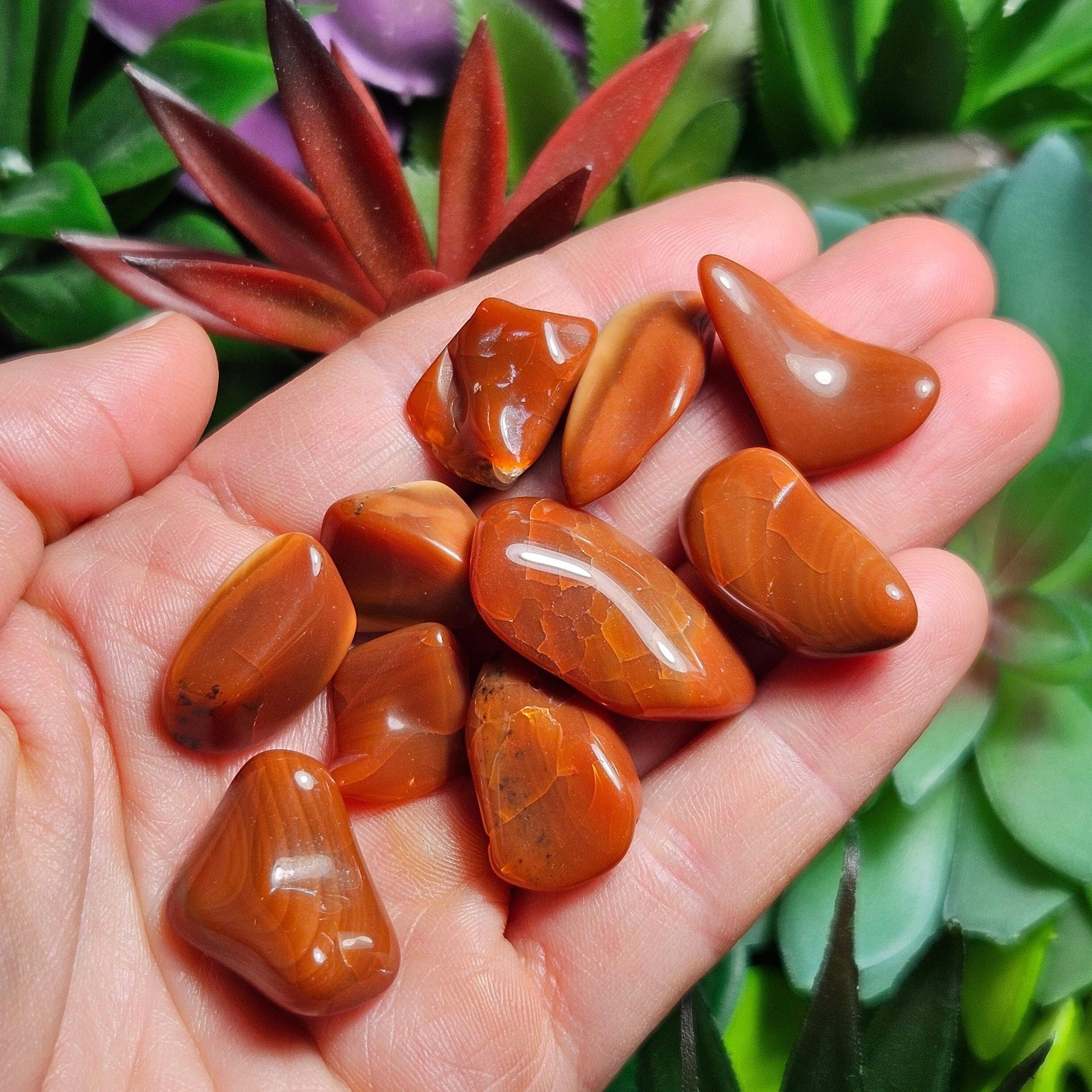 Fire Opal Crystal - Brazilian Opal - Opal Stone - Red Opal - Tumbled Opal - Polished Opal - Opal Specimen - Opal Crystal - Red Opal Tumble
