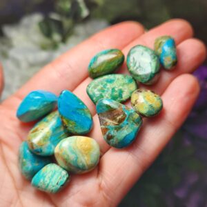 Peruvian Blue Opal Tumbled Specimen: Stone Of Courage