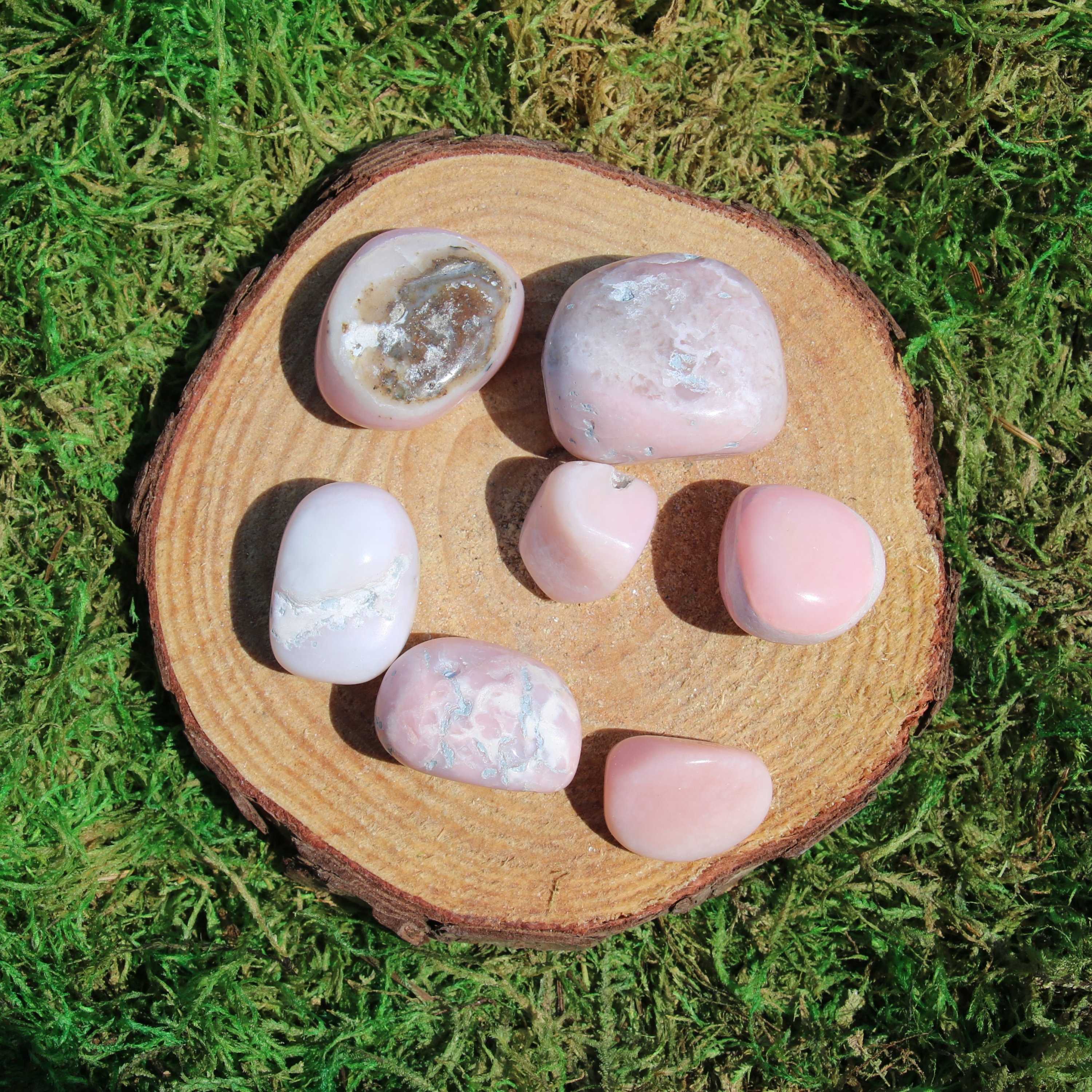 Opal Pink Tumbled And Polished, Medium