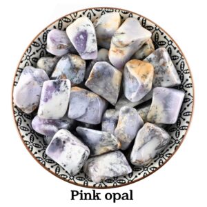 Pink Opal Tumbled Stone, Soft Pastel Crystal, Emotional Healing And Compassion Gem