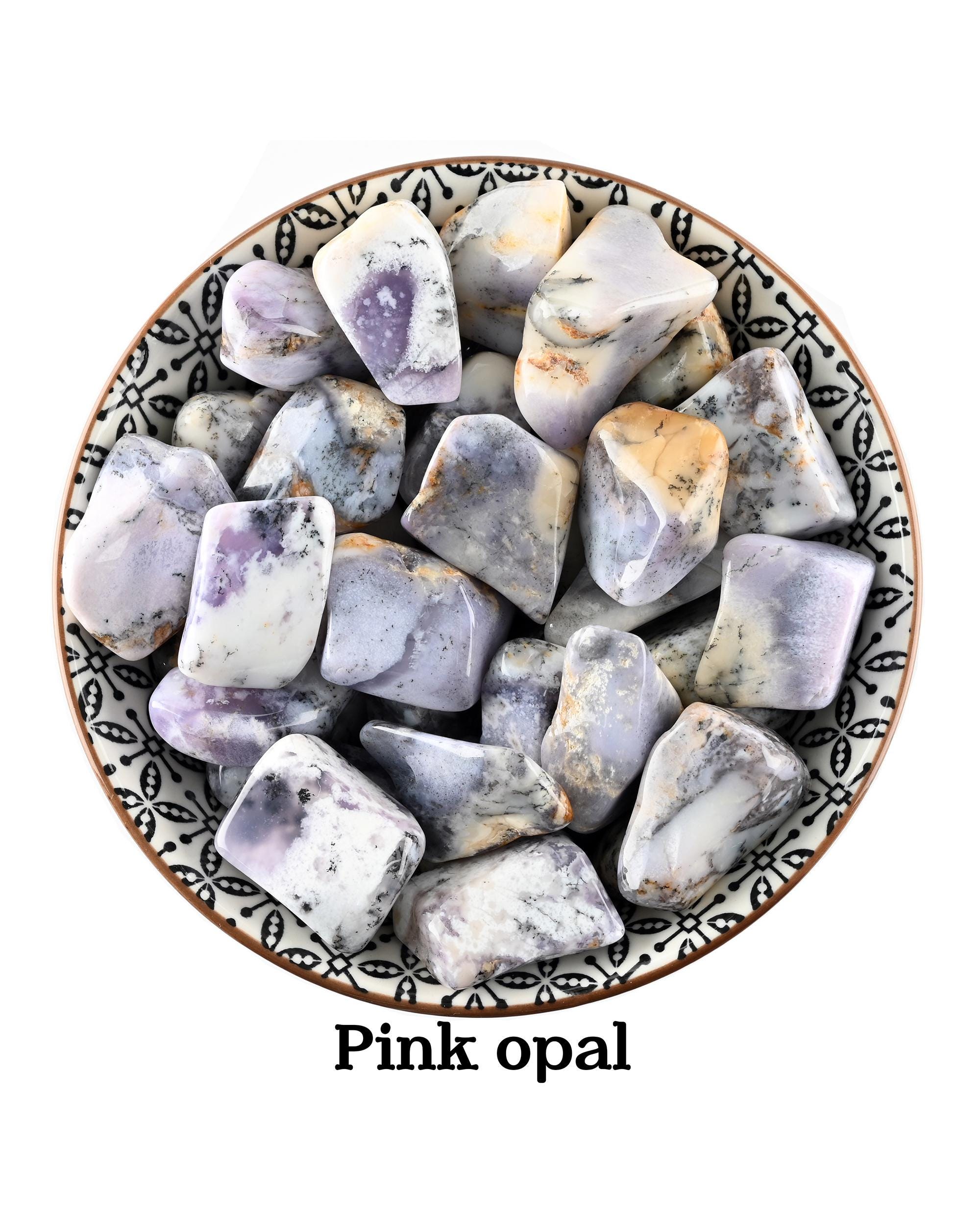 Pink Opal Tumbled Stone, Soft Pastel Crystal, Emotional Healing And Compassion Gem Pink Opal Tumbled Stone, Soft Pastel Crystal, Emotional Healing And Compassion Gem
