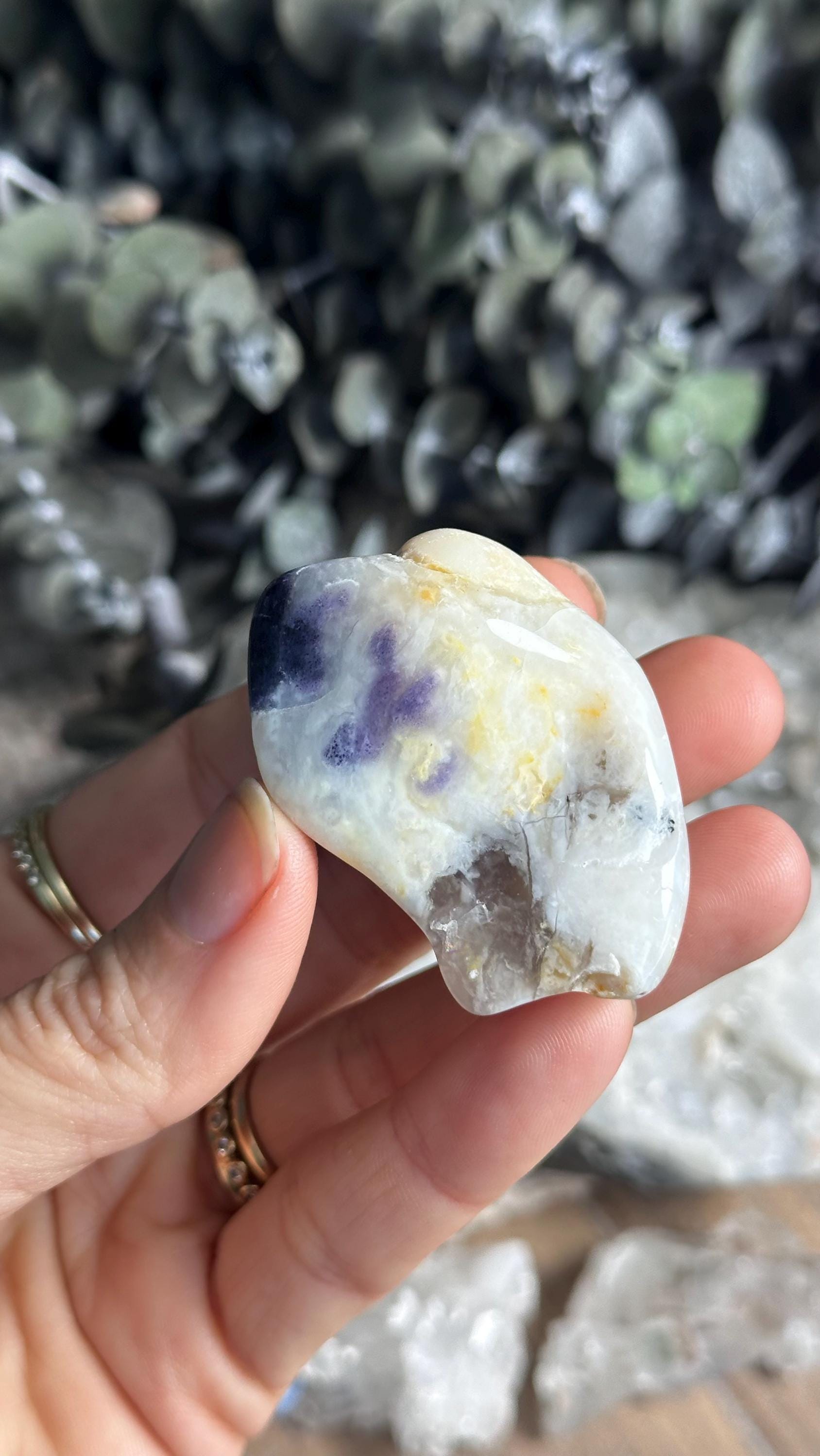 Purple Opal Tumbled Palm Stone, Morado Opal Purple Opal Tumbled Palm Stone, Morado Opal