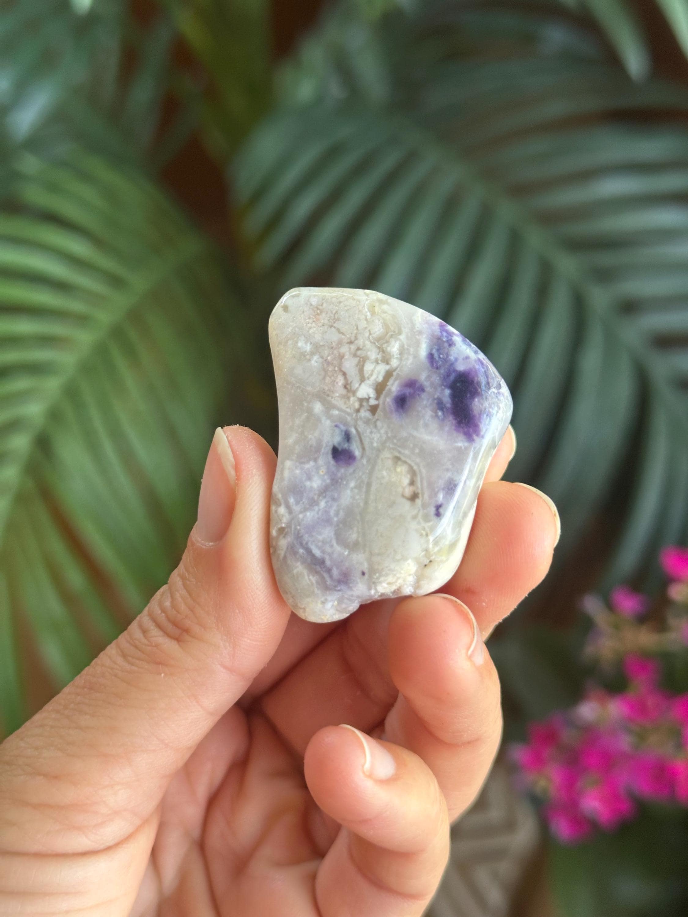 Purple Opal Tumbled Palm Stone, Morado Opal Purple Opal Tumbled Palm Stone, Morado Opal