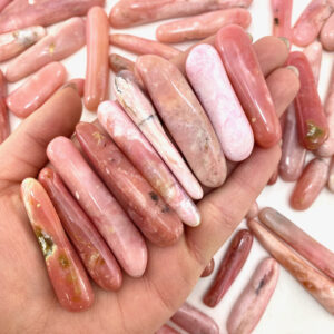 Quality Pink Opal Stick, Tumbled Pink Opal, Pink Opal Tumbled Stick, Pocket Pink Opal, T-154
