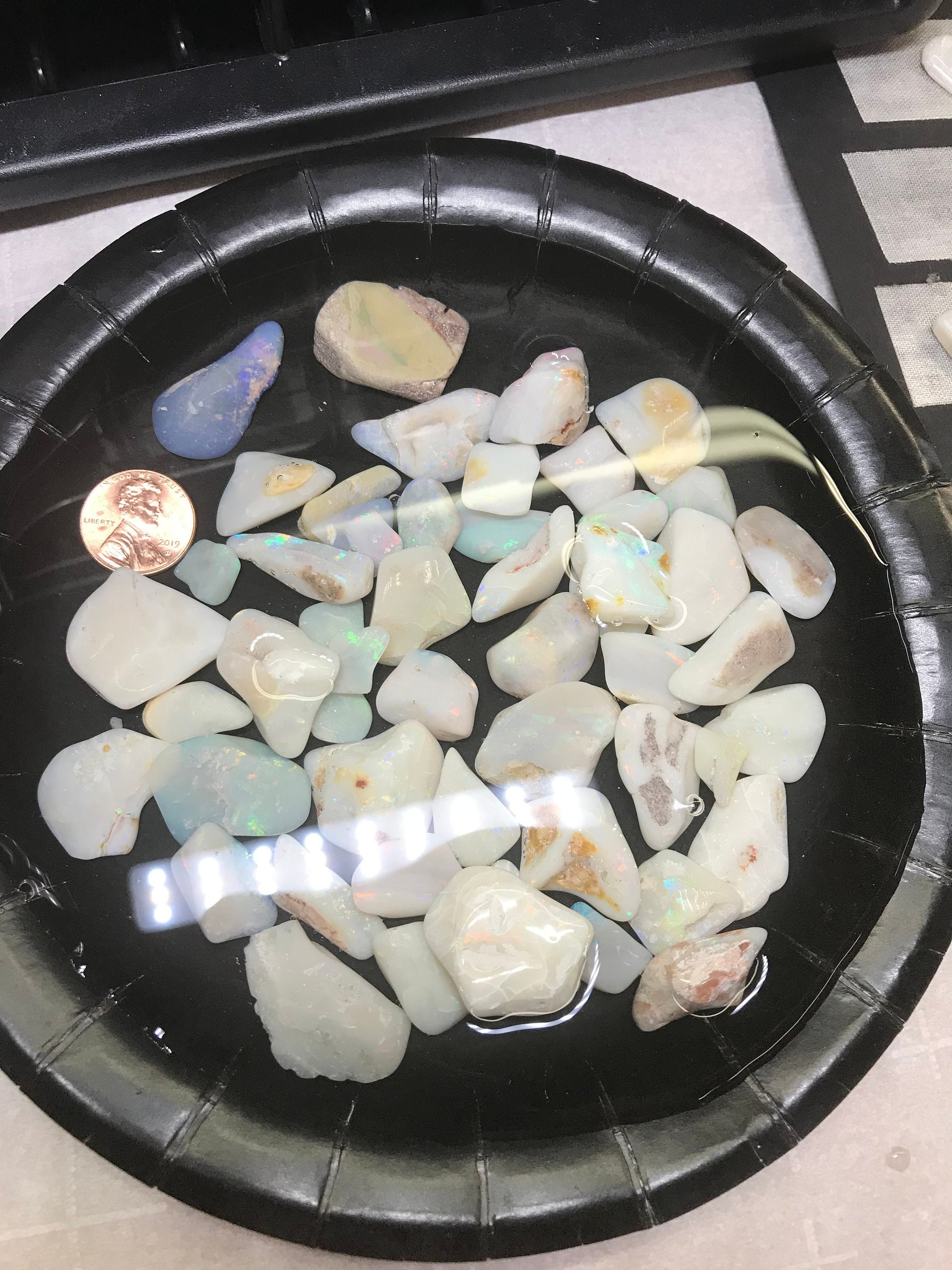 Raw Opal Pieces Xl, Australian Opal, Opal Rough Gemstones, October Birthstone, Natural Opal Crystals, Genuine Opal Tumbled, Wire Wrapping 4