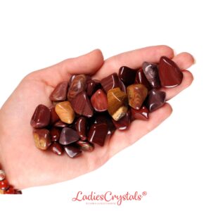 Set Of 10 Red Opal Tumbled Stones, Polished Earthy Crystals, Vitality And Passion Set