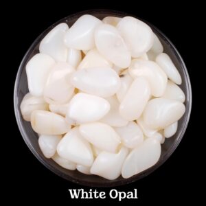 White Opal Tumbled Stone, Milky Angelic Crystal, Serenity And Altar Ritual Healing Gem