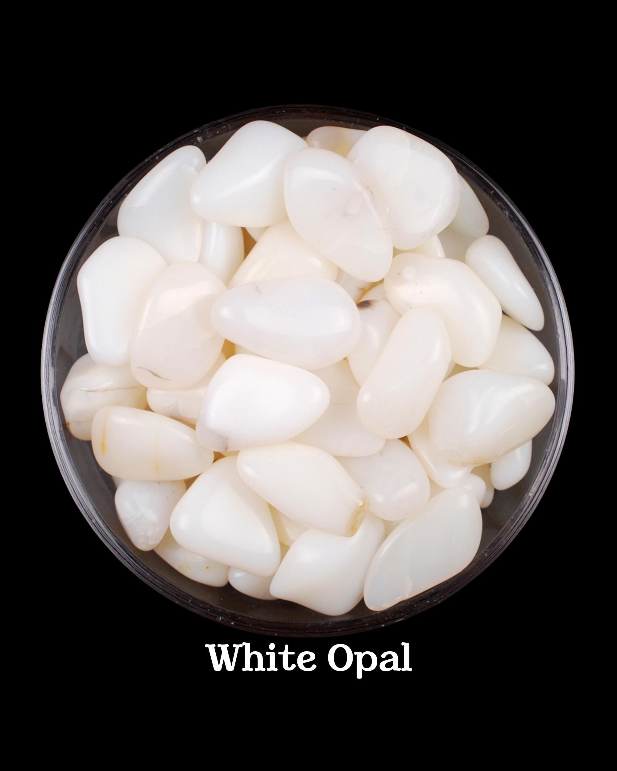 White Opal Tumbled Stone, Milky Angelic Crystal, Serenity And Altar Ritual Healing Gem