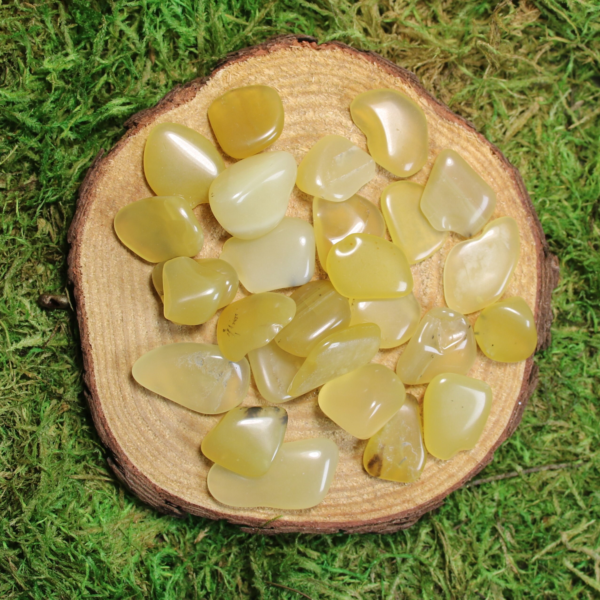 Yellow Opal Tumbled Medium