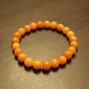 Orange Calcite Beaded Bracelet