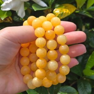 Orange Calcite Bracelet, Orange Calcite Crystal Jewelry