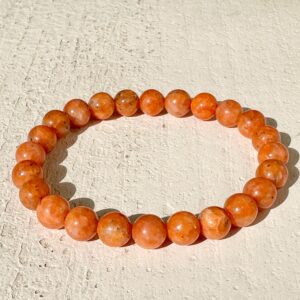Genuine Orange Calcite Crystal Healing Chakra Bracelet