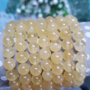 High Grade Orange Calcite Crystal Beaded Bracelet