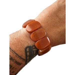 Peach Gemstone Bracelet Orange Calcite or Orange Aventurine