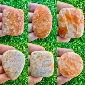 Natural Orange Calcite Cabochon, Smooth Polished Gemstone, Healing Crystal, Orange Calcite Loose Stone for Jewelry Making. Natural Orange Calcite Cabochon, Smooth Polished Gemstone, Healing Crystal, Orange Calcite Loose Stone for Jewelry Making.