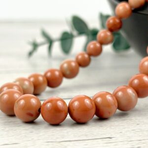 Orange Calcite Beaded Necklace: Energizing Gemstone Jewelry