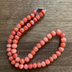 Vintage Orange Calcite Necklace