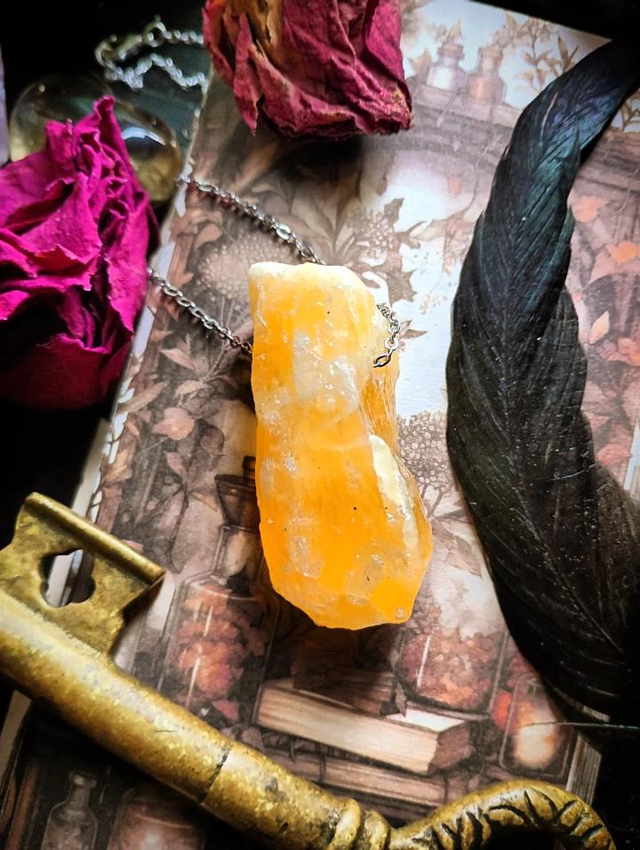 Orange Calcite Necklace