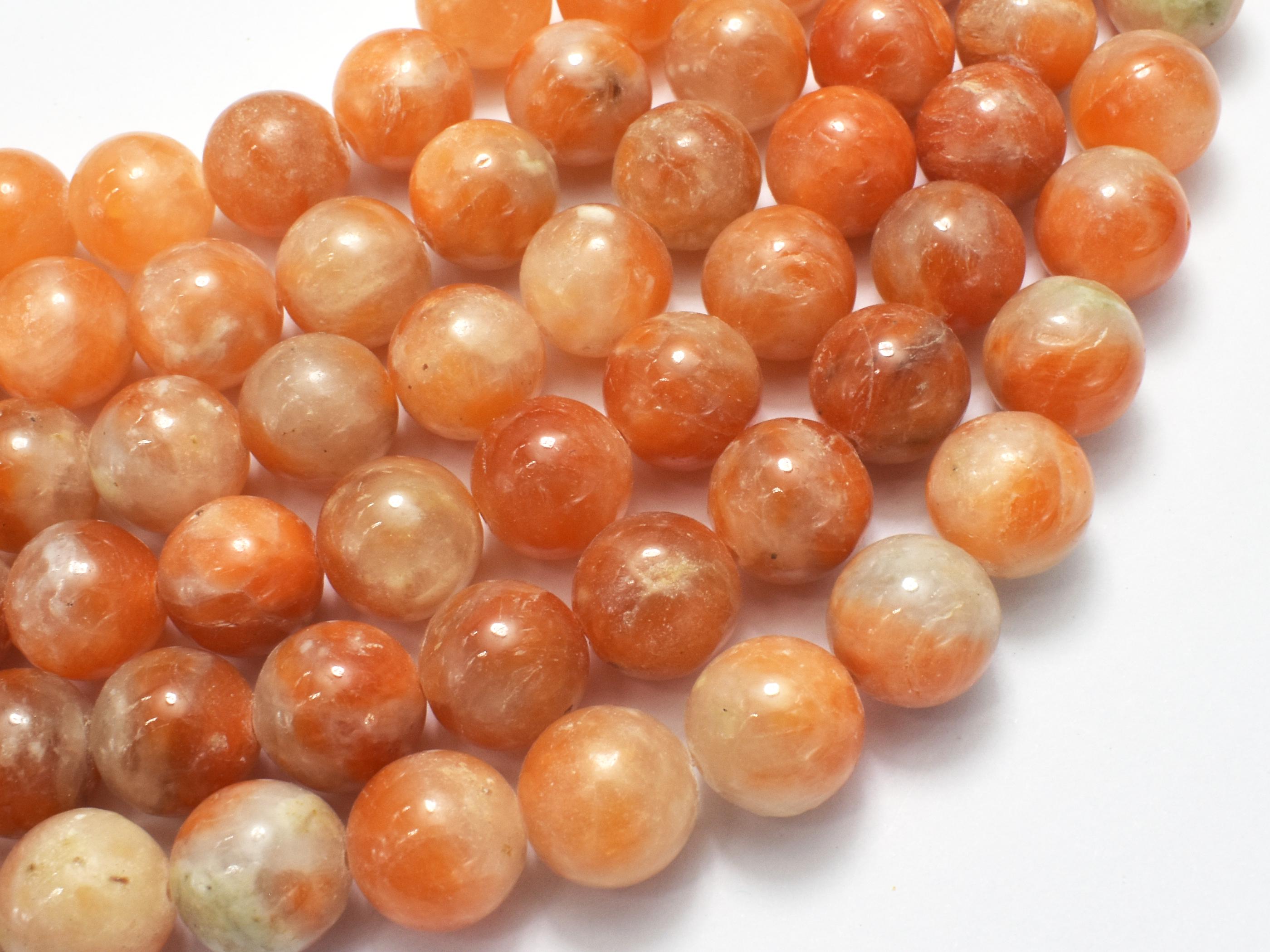 Orange Calcite Beads, 12mm, 16 Inch, Full Strand, Approx 34 Beads, Hole 1mm (335054005) Orange Calcite Beads, 12mm, 16 Inch, Full Strand, Approx 34 Beads, Hole 1mm (335054005)