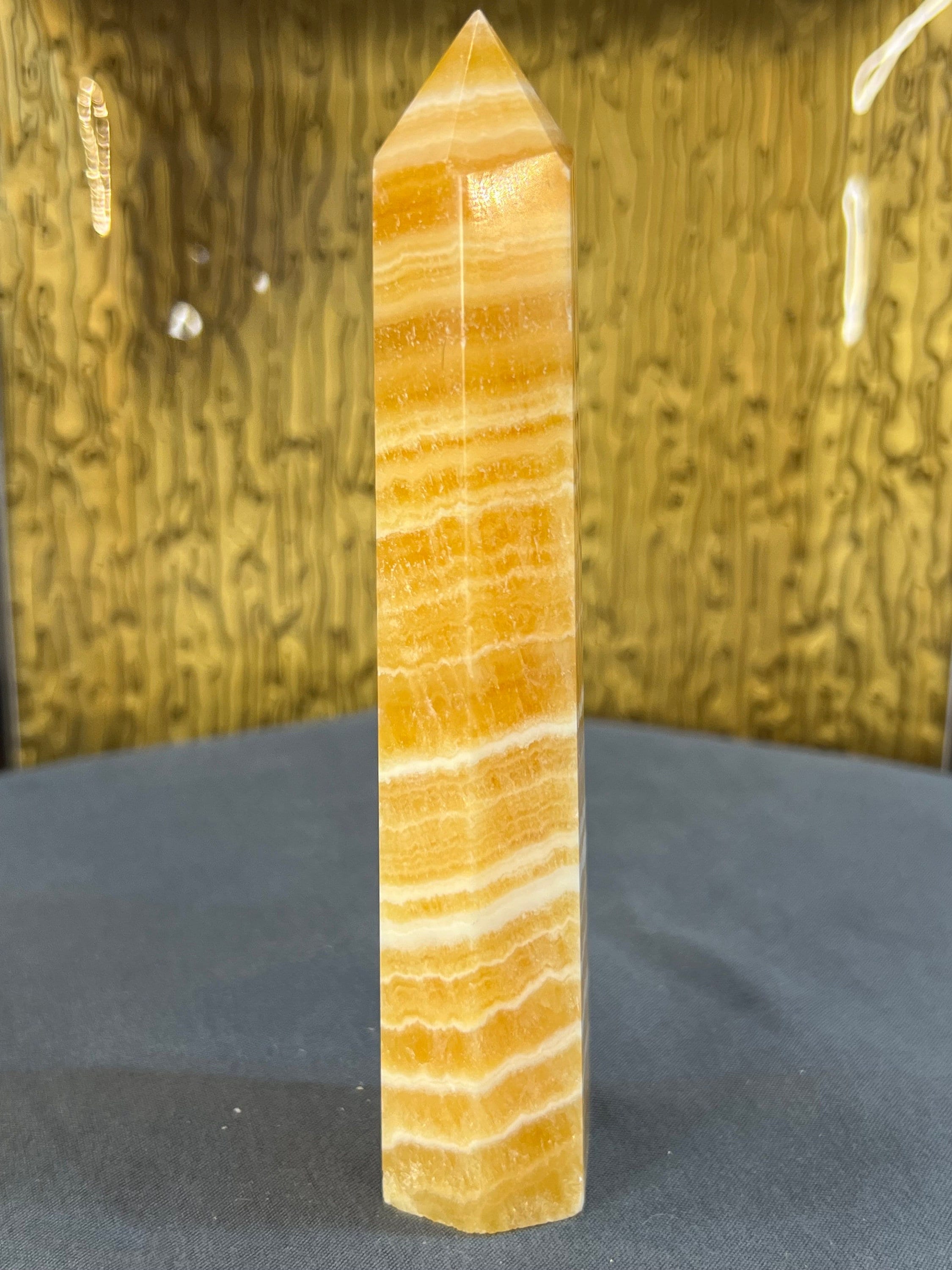 Aaa Grade Orange/honey Calcite/quartz Large Tower / Xl Crystal Tower / Calcite / Honey Calcite / Orange Calcite / Gift