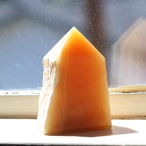 Orange Calcite Tower - Display Crystal - Alter Stone - Home Decor
