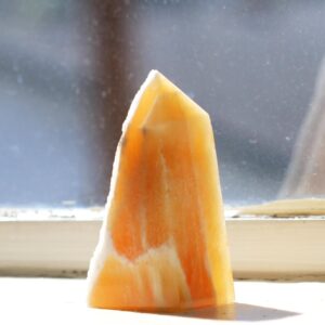 Orange Calcite Tower - Display Crystal - Alter Stone - Home Decor