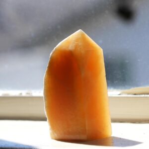 Orange Calcite Tower - Display Crystal - Alter Stone - Home Decor