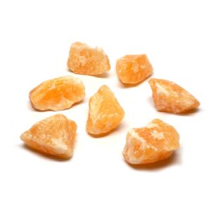 7 Rough Orange Calcite Chunks