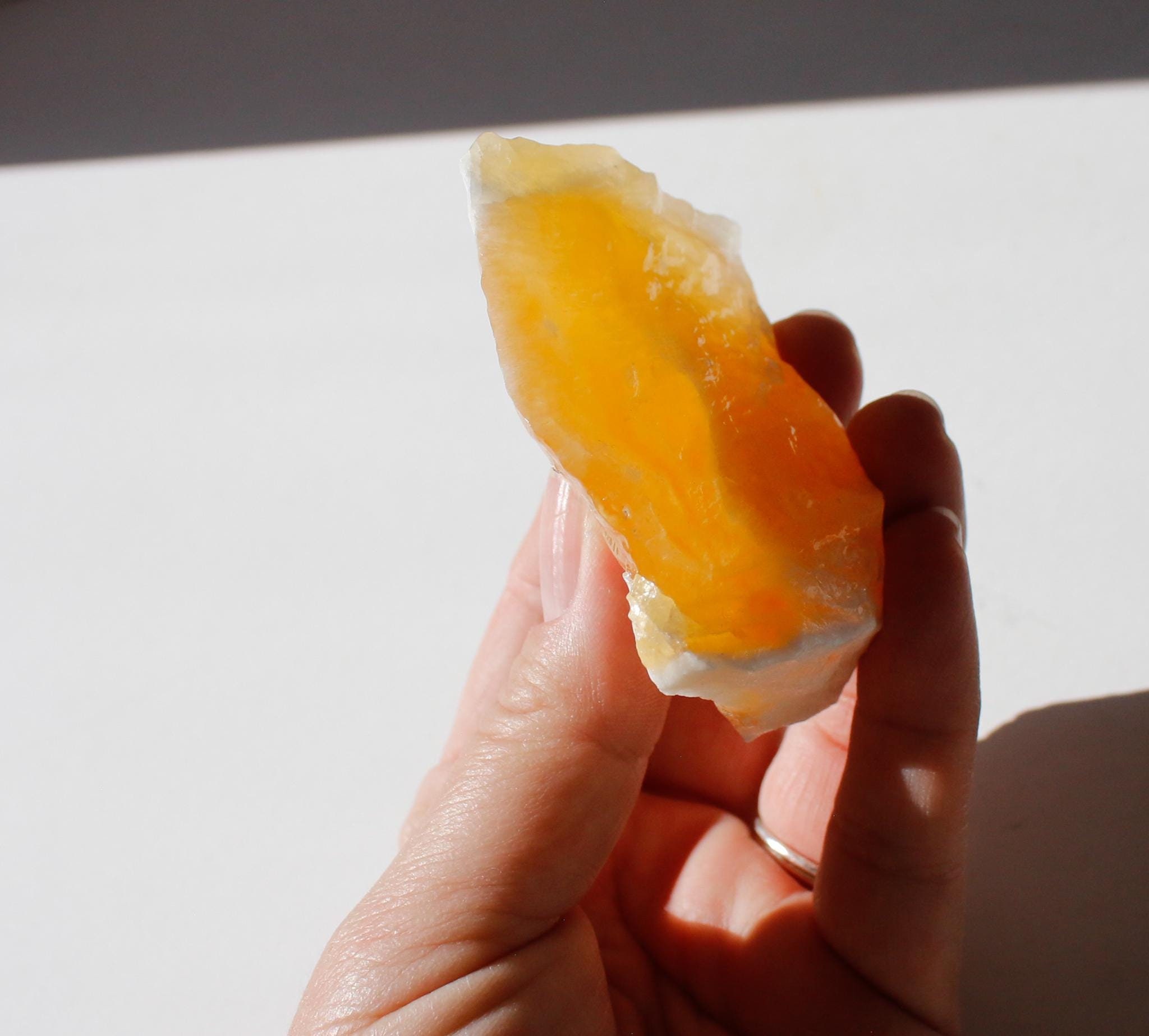 Orange Calcite Raw Chunk