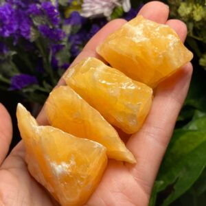 Orange Calcite Crystal - Raw Orange Calcite - Orange Calcite Stone - Rough Calcite - Natural Orange Calcite - Calcite Crystal - Mexico