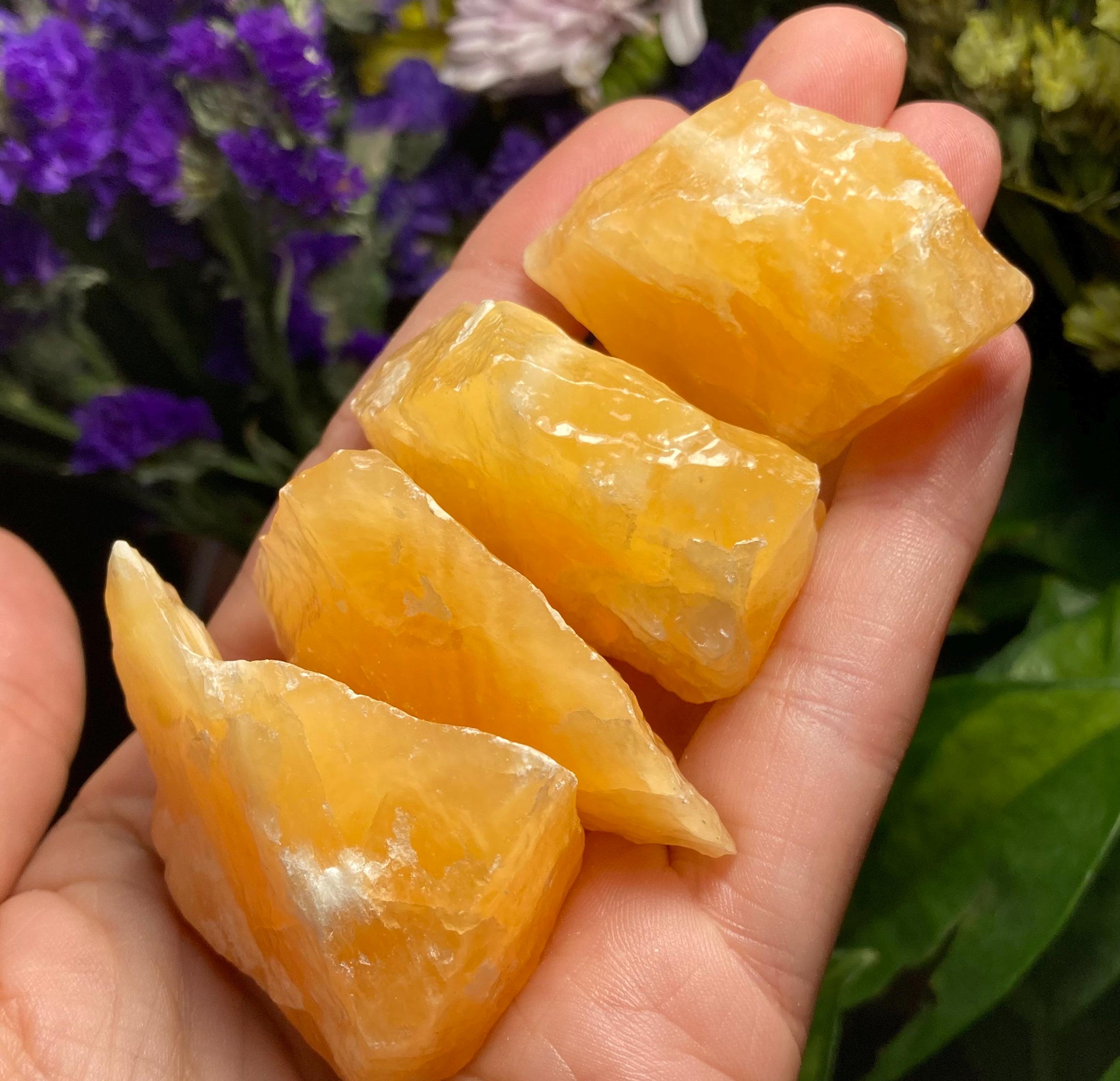 Orange Calcite Crystal - Raw Orange Calcite - Orange Calcite Stone - Rough Calcite - Natural Orange Calcite - Calcite Crystal - Mexico
